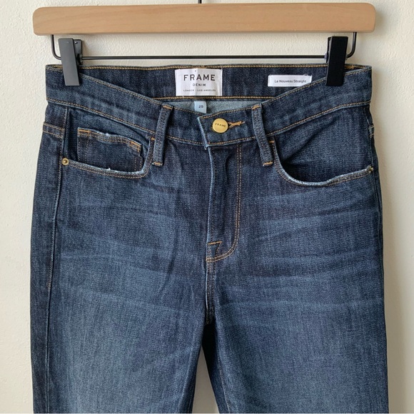 FRAME DENIM Ankle Jeans Le Nouveau Straight Ellsfield Blue Size 25 - Picture 6 of 14